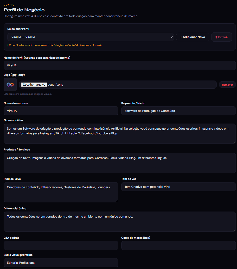 Preview do DNA da Marca