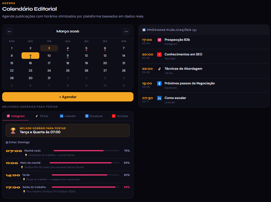 Preview do Calendário